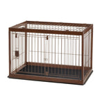 Richell Dark Brown Wooden Pet Crate