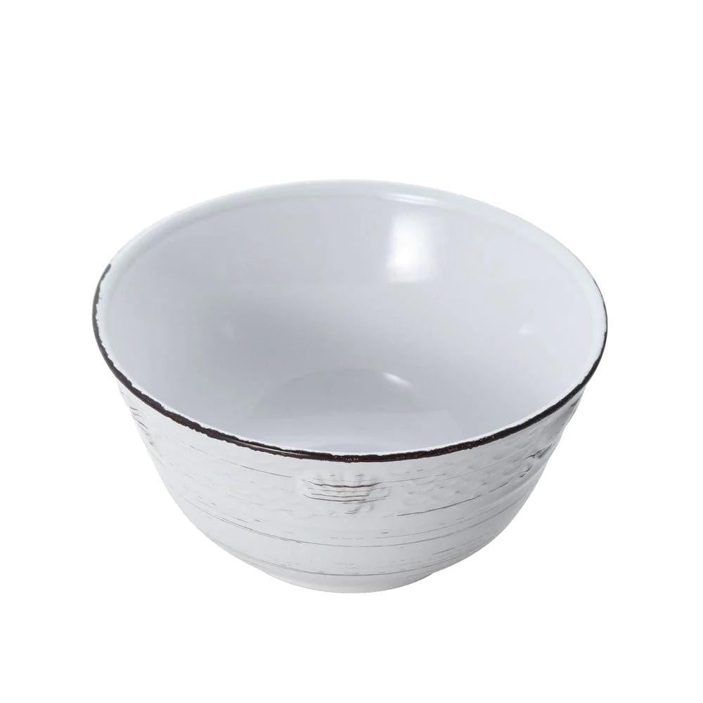 Trellis Coastal White Set of 4 Soup Cereal Bowls