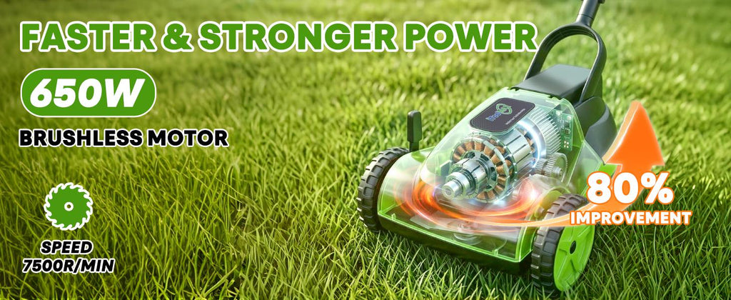 Electric Small Lawn Mower with Auto Shut-Off Sensor, 3 Position Cutting Height, 9.9Lbs Lightweight Cordless Push Mower Battery Powered for Garden/Yard/Farm, Gardening Gifts for Parents, Seniors