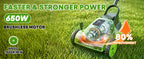 Electric Small Lawn Mower with Auto Shut-Off Sensor, 3 Position Cutting Height, 9.9Lbs Lightweight Cordless Push Mower Battery Powered for Garden/Yard/Farm, Gardening Gifts for Parents, Seniors