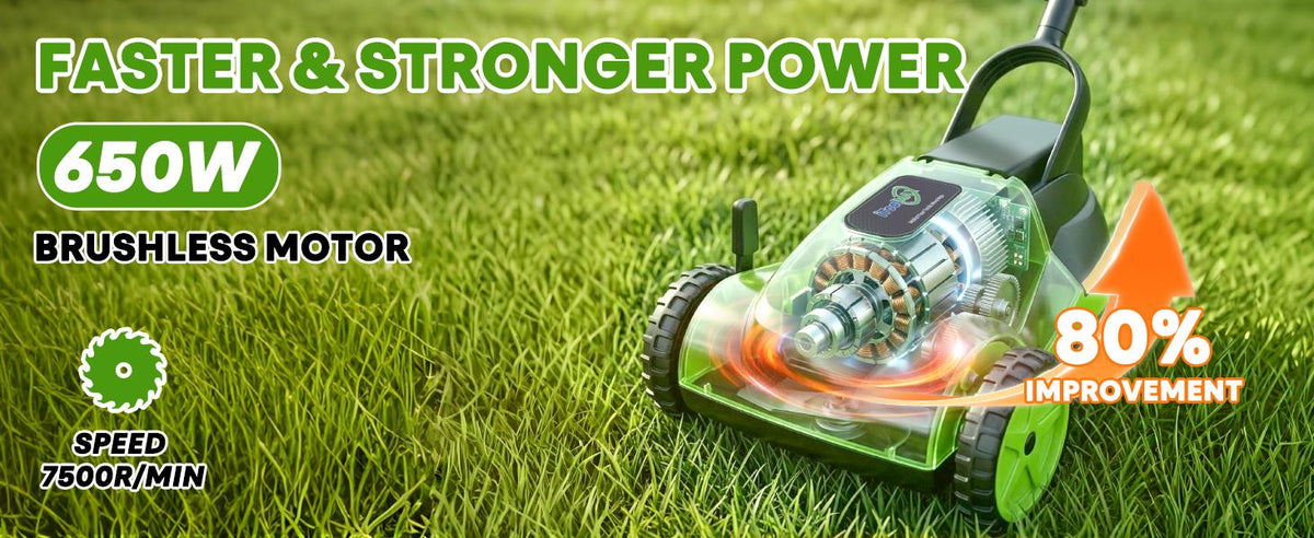 Electric Small Lawn Mower with Auto Shut-Off Sensor, 3 Position Cutting Height, 9.9Lbs Lightweight Cordless Push Mower Battery Powered for Garden/Yard/Farm, Gardening Gifts for Parents, Seniors