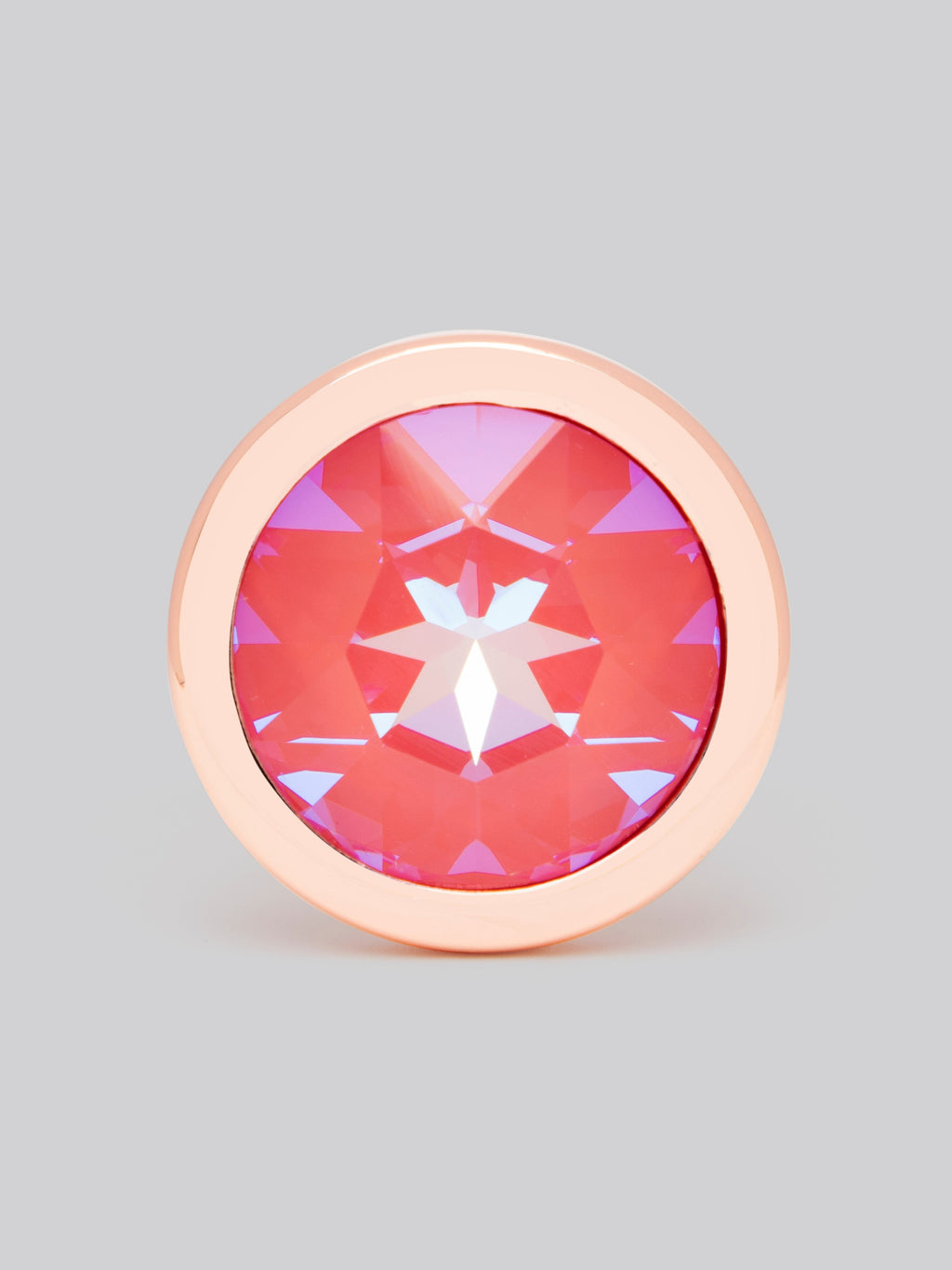 Lovehoney Luxury Crystal Stainless Steel Rose Gold Butt Plug 2.5 Inch, Gold | Gold