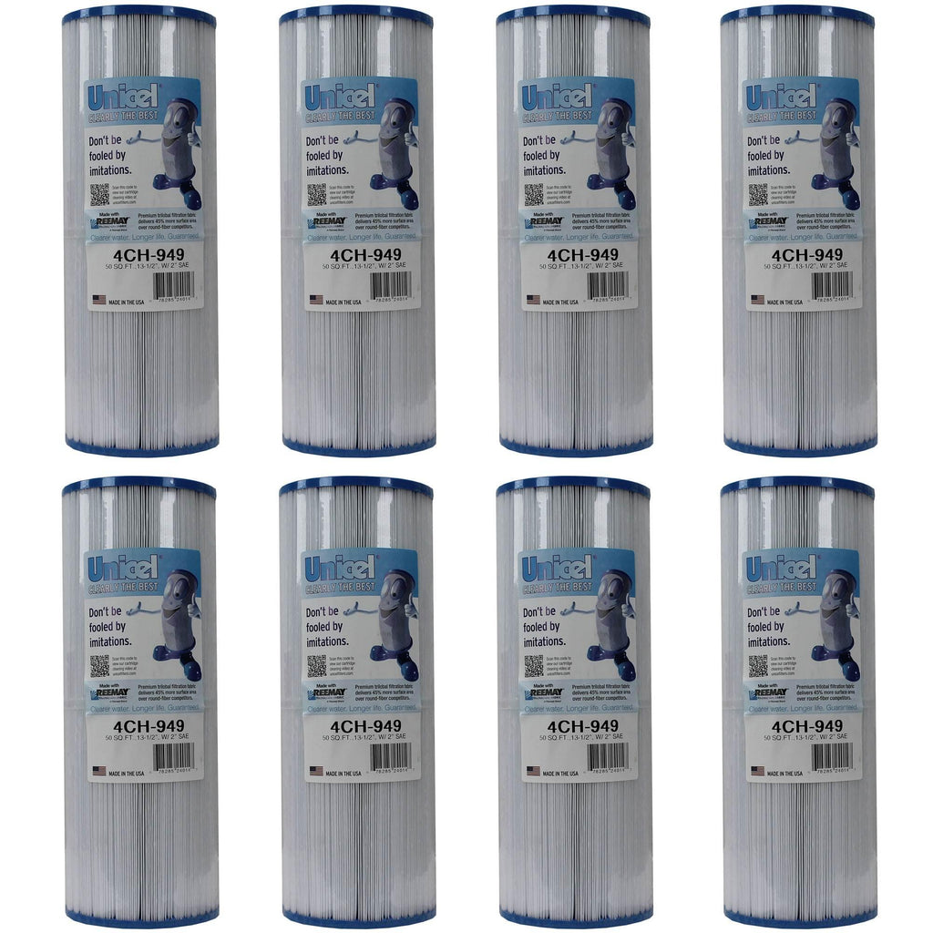 unicel 4ch-949 swimming pool spa replacement filter cartridge 50 sq ft (8 pack)