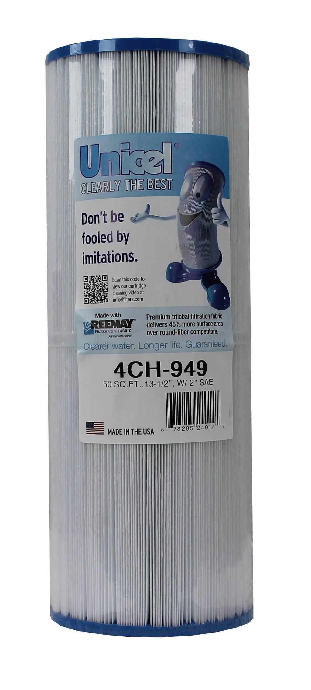 unicel 4ch-949 swimming pool spa replacement filter cartridge 50 sq ft (8 pack)