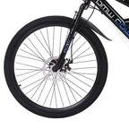 HOMBOM 26in Carbon Steel Mountain Bike s21 Speed Bicycle Full Suspension MTB