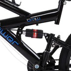 HOMBOM 26in Carbon Steel Mountain Bike s21 Speed Bicycle Full Suspension MTB