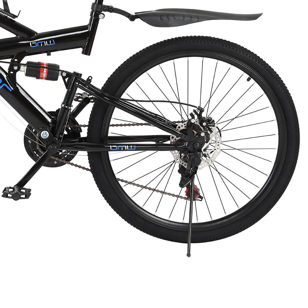 HOMBOM 26in Carbon Steel Mountain Bike s21 Speed Bicycle Full Suspension MTB
