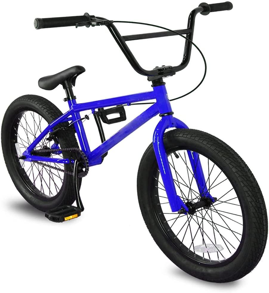 20" Adult Bicycle BMX Bikes, Steel Frame with Alloy Rims Street Off-Road, Blue, Sports &amp; Outdoors Bike can Enjoy Sport Outdoor Adventure, Gift, Birthday.
