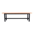 PhoneSoap Outdoor Anticorrosive Bench With Black Iron Legs, Contemporary Yellow