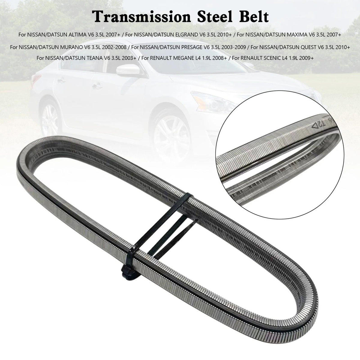 2003-2009 Nissan/Datsun Presage V6 3.5L CVT Transmission Steel Belt 901082 901086 901063 901029 Generic