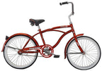Micargi JETTA 20' Beach Cruiser Coaster Brake Single Speed  Steel Spokes One Piece Crank Alloy Rims 36H Color: RED