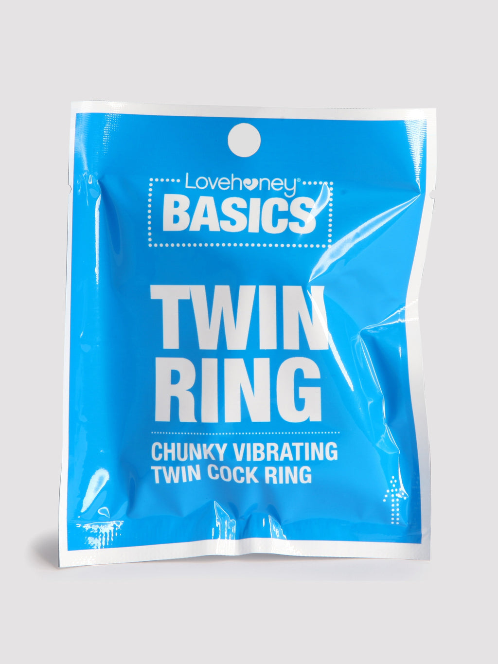 BASICS Vibrating Twin Cock Ring, Blue