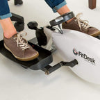 FitDesk Under Desk Elliptical - Bike Pedal Machine with Magnetic Resistance for Quiet, Fluid Motion - Adjustable Tension with Digital Performance Meter