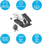 FitDesk Under Desk Elliptical - Bike Pedal Machine with Magnetic Resistance for Quiet, Fluid Motion - Adjustable Tension with Digital Performance Meter