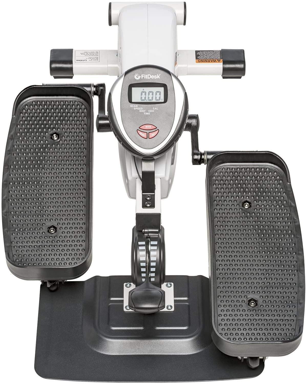 FitDesk Under Desk Elliptical - Bike Pedal Machine with Magnetic Resistance for Quiet, Fluid Motion - Adjustable Tension with Digital Performance Meter