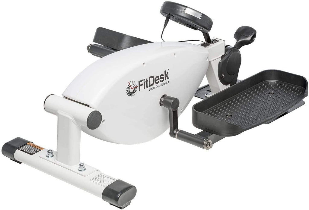 FitDesk Under Desk Elliptical - Bike Pedal Machine with Magnetic Resistance for Quiet, Fluid Motion - Adjustable Tension with Digital Performance Meter