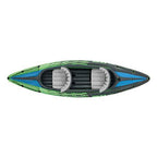 Challenger K2 Kayak, 2-Person Inflatable Kayak Set with Aluminum Oars and High Output Air-Pump, Grey/Blue (68306NP)