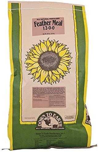 down to earth feather meal 12-0-0, 50 lb. - for all types of growing plants, shoots, flowers, fruits and vegetables