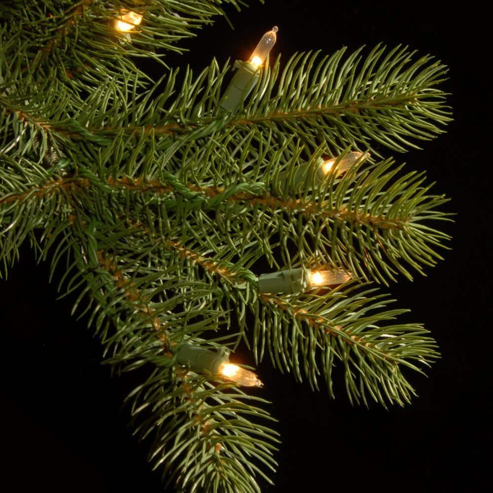 9 ft. Downswept Douglas Pencil Slim Fir Artificial Christmas Tree with Dual Color LED Lights