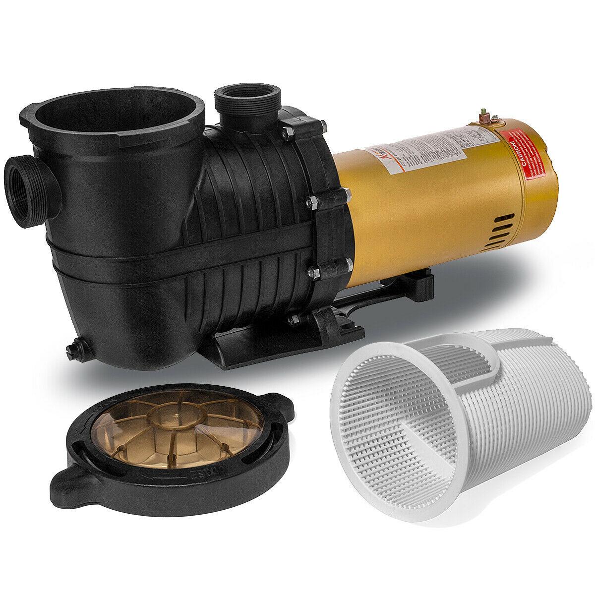 xtremepowerus 1.5hp inground swimming pool pump 1-1/2 npt w/ strainer 220v