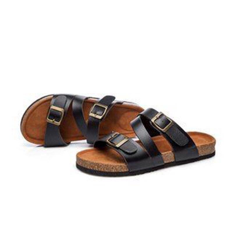 Fashion Women Summer Beach Flat Open Toe Leather Slippers