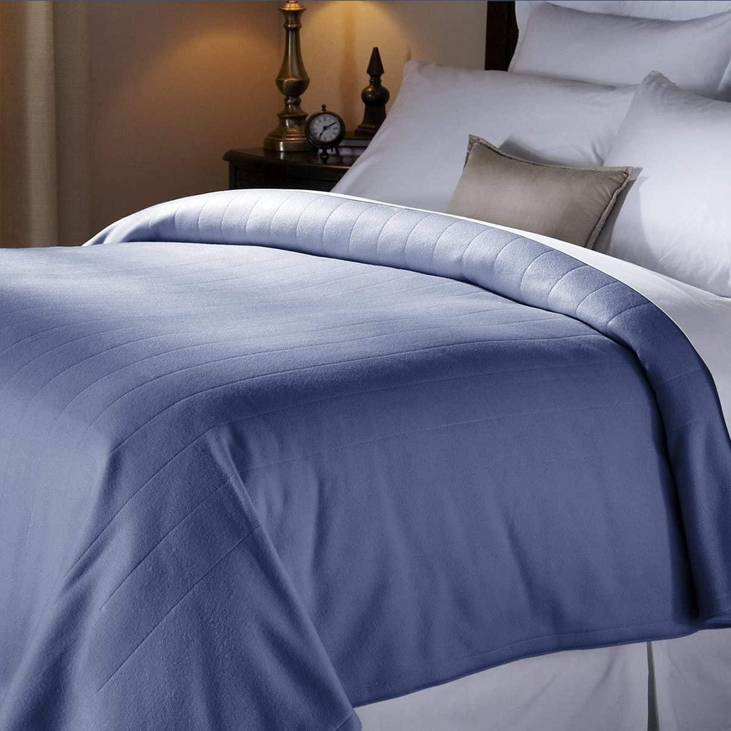 Royal Ultra Admiral Blue Heated Blanket - King
