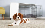 Omlet Fido Studio 36" Luxury Dog Crate/Dog Bed with Wardrobe - White