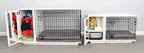 Omlet Fido Studio 36" Luxury Dog Crate/Dog Bed with Wardrobe - White