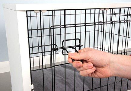 Omlet Fido Studio 36" Luxury Dog Crate/Dog Bed with Wardrobe - White