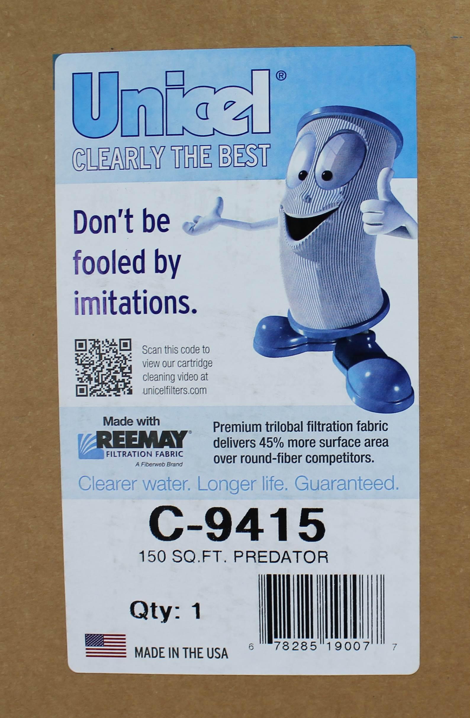 unicel c-9415 predator clean &amp; clear 150 pool filter cartridge (6 pack)