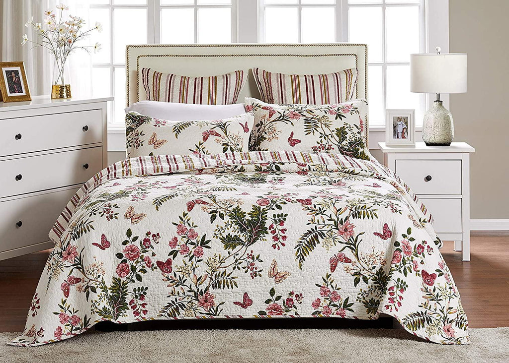 Greenland Home Butterflies Quilt Set, King, Multi, Cotton By Visit the Greenland Home Store