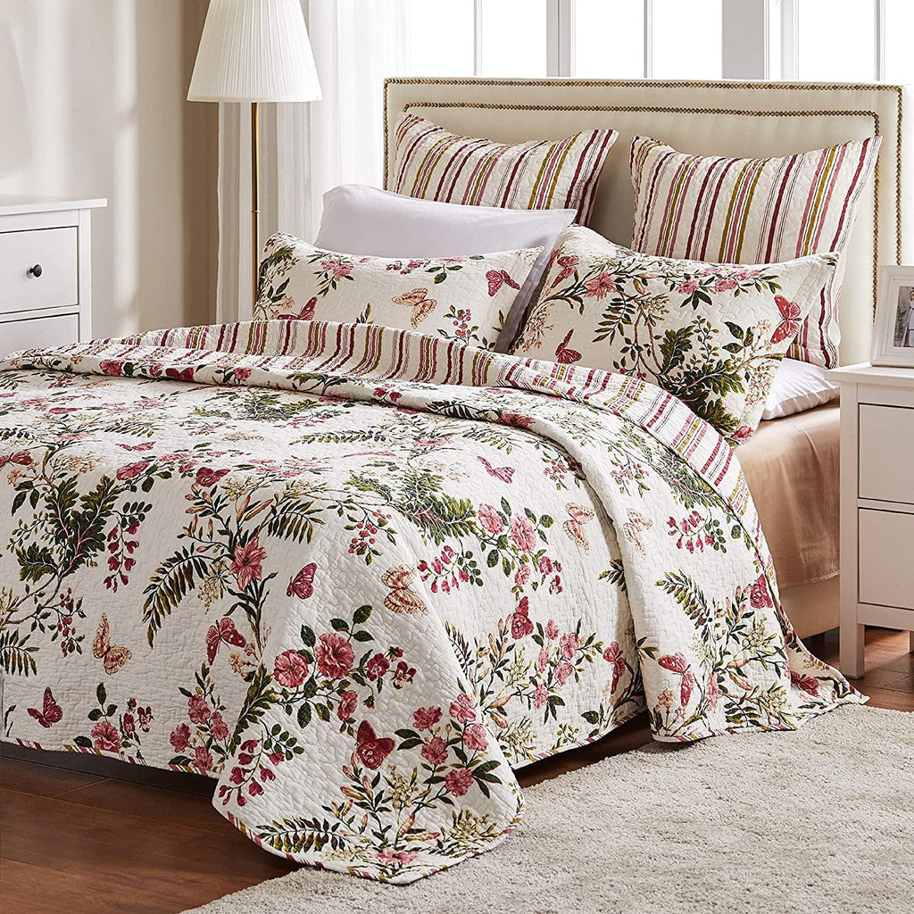 Greenland Home Butterflies Quilt Set, King, Multi, Cotton By Visit the Greenland Home Store