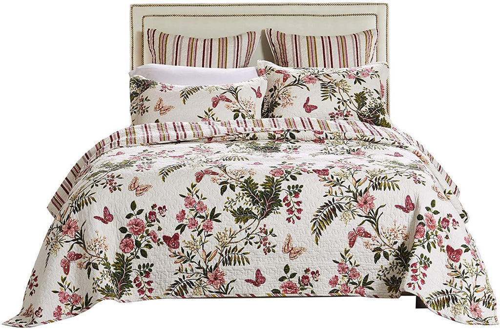 Greenland Home Butterflies Quilt Set, King, Multi, Cotton By Visit the Greenland Home Store