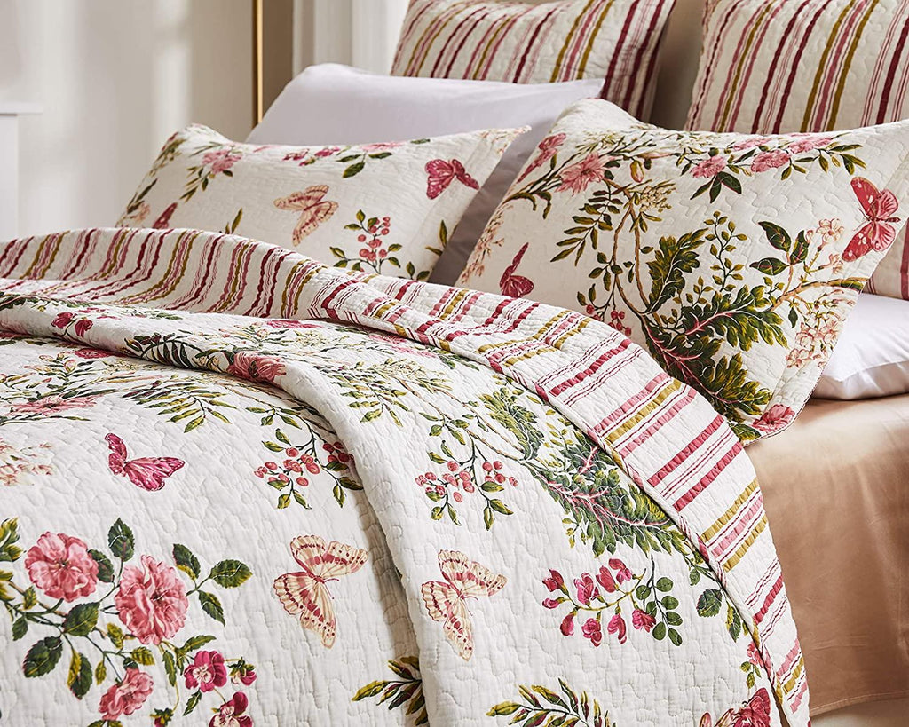 Greenland Home Butterflies Quilt Set, King, Multi, Cotton By Visit the Greenland Home Store