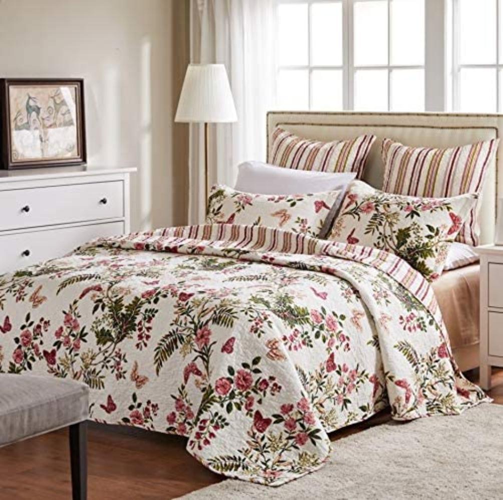 Greenland Home Butterflies Quilt Set, King, Multi, Cotton By Visit the Greenland Home Store