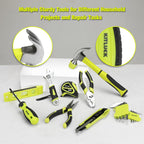 Power Drill Set, 180Pcs Home Hand Tool Kit with 8V Drill, Portable Tool box Kit with Screwdriver, Plier, Wrench, Socket, Harmer, Household Cordless Drill Set for Men Women Home