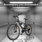 Kemanner 26 inch Electric Mountain Bike 21 Speed 36V 8A Lithium Battery Electric Bicycle for Adult (Black/Red)