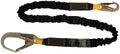 Fusion Climb 4ft 48"x2" Internal Shock Absorbing Ftection Safety Lanyard with Steel Snap Rebar Hooks 23kN Black