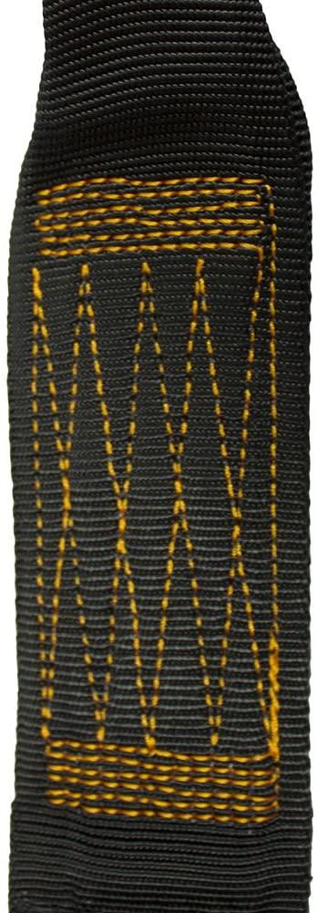 Fusion Climb 4ft 48"x2" Internal Shock Absorbing Ftection Safety Lanyard with Steel Snap Rebar Hooks 23kN Black