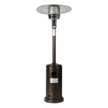 46000 BTU Mushroom Outdoor Patio Heater,Hammered Bronze powder coated Iron,with Two Smooth-rolling Wheels,,with Hose Set,with Black Cover