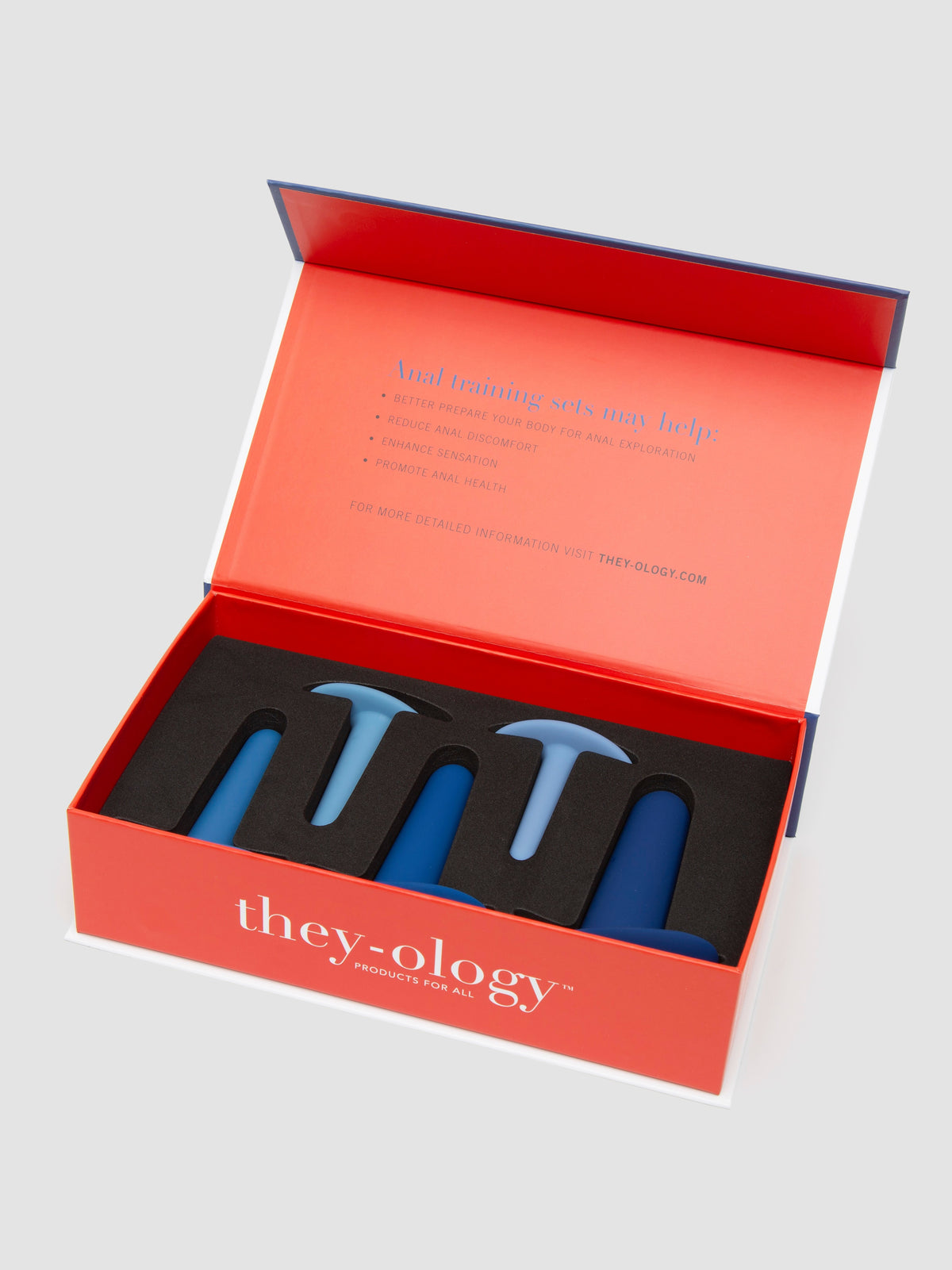 They-ology Wearable Anal Training Set (5 Piece), Blue