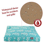 Teal Sea Horse Extra LarRectangle Indoor Outdoor Pet Dog Bed With Removable Washable Cover By Majestic Pet Products