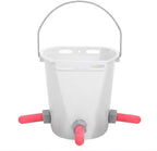 lamb feeder bucket plastic calf feeder bucket calf milk feed bucket multiple nipples lamb calf milk feed bucket for cattle sheep livestock(3 nipple)