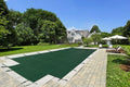 linerworld - in ground safety pool cover - rectangle w/ optional center end step