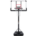 MARNUR 44inch Basketball Hoop Basketball System, 6 ft 7 in to 10 ft  Height Adjustable Portable Basketball Goal Basketball Equipment with Big Backboard &amp; Wheels and LarBase