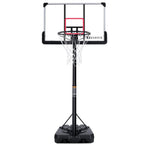 MARNUR 44inch Basketball Hoop Basketball System, 6 ft 7 in to 10 ft  Height Adjustable Portable Basketball Goal Basketball Equipment with Big Backboard &amp; Wheels and LarBase