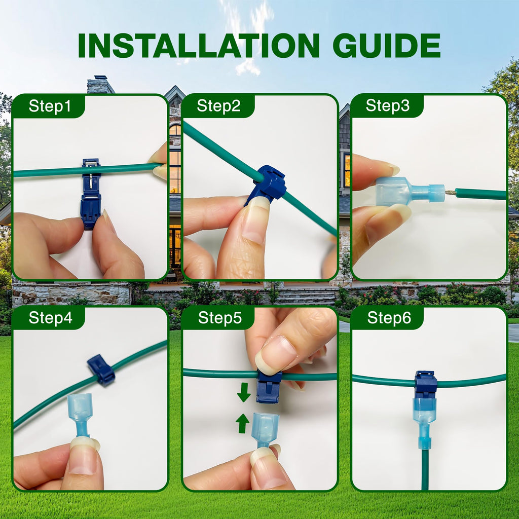 150m/492ft Boundary Cable for Robot Lawnmower, Garden Wire Accessory Set, with 50 Pegs, 10 Cable Connectors, 20 Sets of Connection Terminal, Universal Boundary Wire, Compatible with /Worx