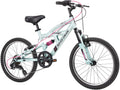 Royce Union Kids Aluminum Mountain Bike, Girls, Dual Suspension, 6-Speed 20inch, RTX, Ice Blue