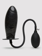 Cock Locker Inflatable Penis Butt Plug 6 Inch, Black
