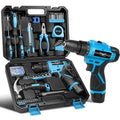 146-Piece Home Tool Set with 12V Blue Cordless Drill | With Portable Toolbox, Hand Tools for Home Repair, DIY Projects & Daily Use, Gift for Women & Men
